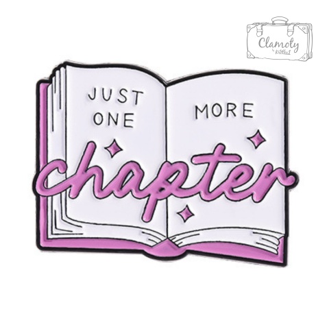 Metalowa Przypinka Książka Just One More Chapter Jeszcze Rozdział Pin