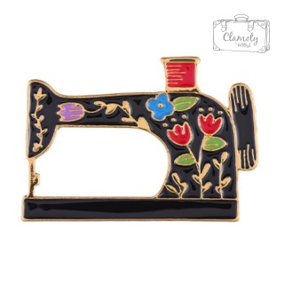 Metalowa Przypinka Maszyna Do Szycia Szwaczka Szwalnia Szycie Pin