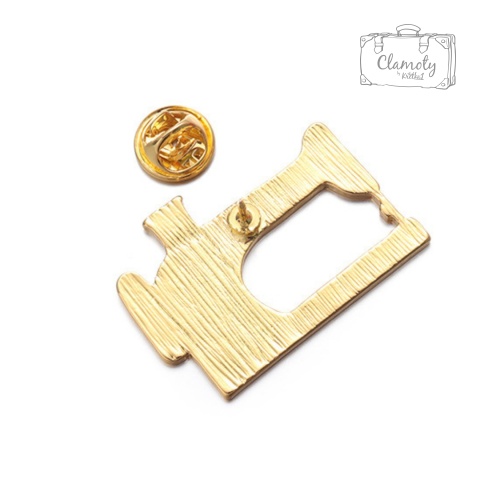 Metalowa Przypinka Maszyna Do Szycia Szwaczka Szwalnia Szycie Pin