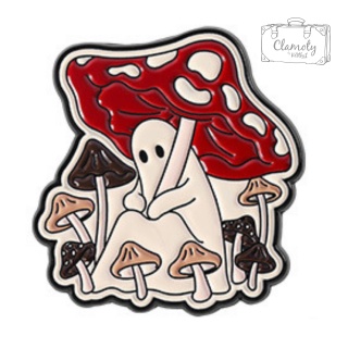Metalowa Przypinka Grzyb Grzybek Muchumor Parasolka Pin