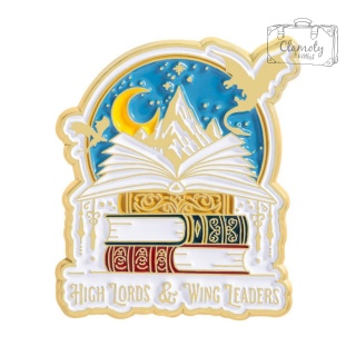 Metalowa Przypinka Książki Góry High Lords Wing Leader Tekst Pin