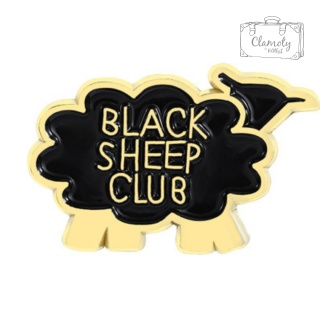 Metalowa Przypinka Owca Black Sheep Club Czarna Owca Pin