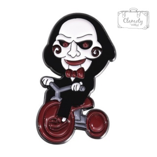 Metalowa Przypinka Billy Horror Piła Film Rower Clown Pin