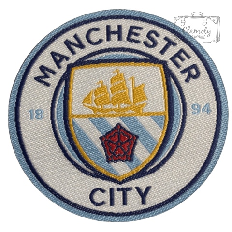 Naszywka Naprasowanka Termo Łatka Manchester City Club 7 x 7 Cm