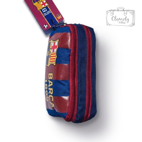Piórnik Szkolny Do Szkoły FC Barcelona Barca 1899 Paski 25x15 Cm