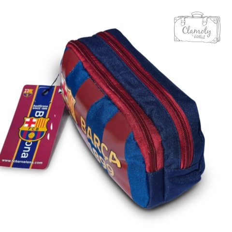 Piórnik Szkolny Do Szkoły FC Barcelona Barca 1899 Paski 25x15 Cm