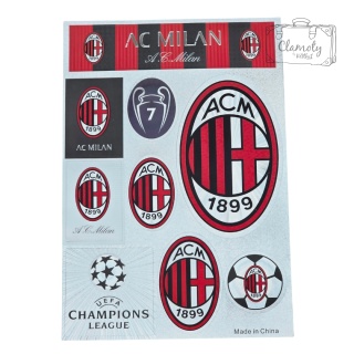 Zestaw Naklejek Naklejki Stickers Piłkarskie AC Milan