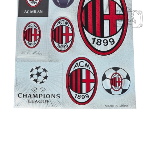 Zestaw Naklejek Naklejki Stickers Piłkarskie AC Milan