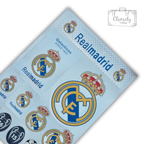 Zestaw Naklejek Naklejki Stickers Piłkarskie Real Madryt