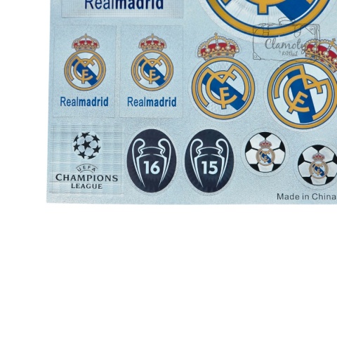 Zestaw Naklejek Naklejki Stickers Piłkarskie Real Madryt