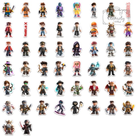 Zestaw Naklejek Wlepki StickerBomb VR Gra Roblox Postacie N681