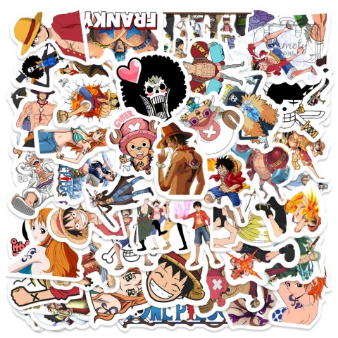 Zestaw Naklejek Wlepki StickerBomb Anime One Piece Luffy Zoro N682