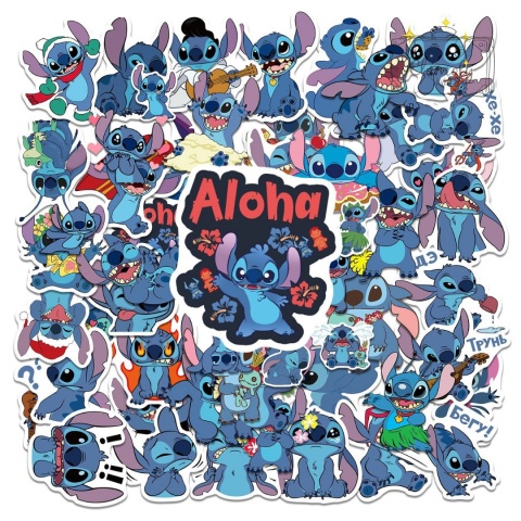 Zestaw Naklejek Wlepki StickerBomb Aloha Bajka Lilo Stitch N686