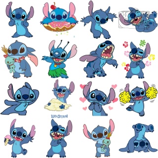Zestaw Naklejek Wlepki StickerBomb Aloha Bajka Lilo Stitch N686