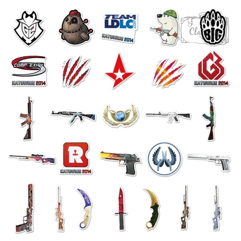 Zestaw Naklejek Wlepki StickerBomb Counter Strike Katowice Zawody N688