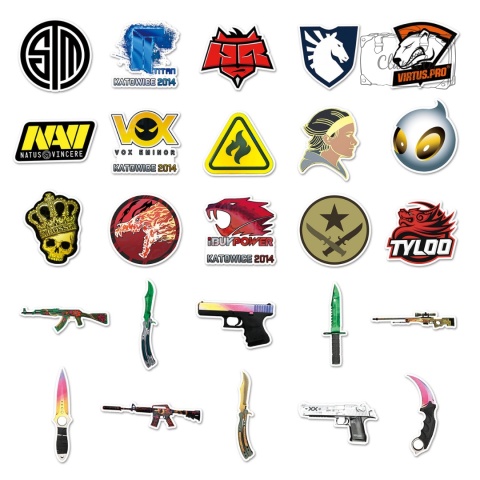 Zestaw Naklejek Wlepki StickerBomb Counter Strike Katowice Zawody N688